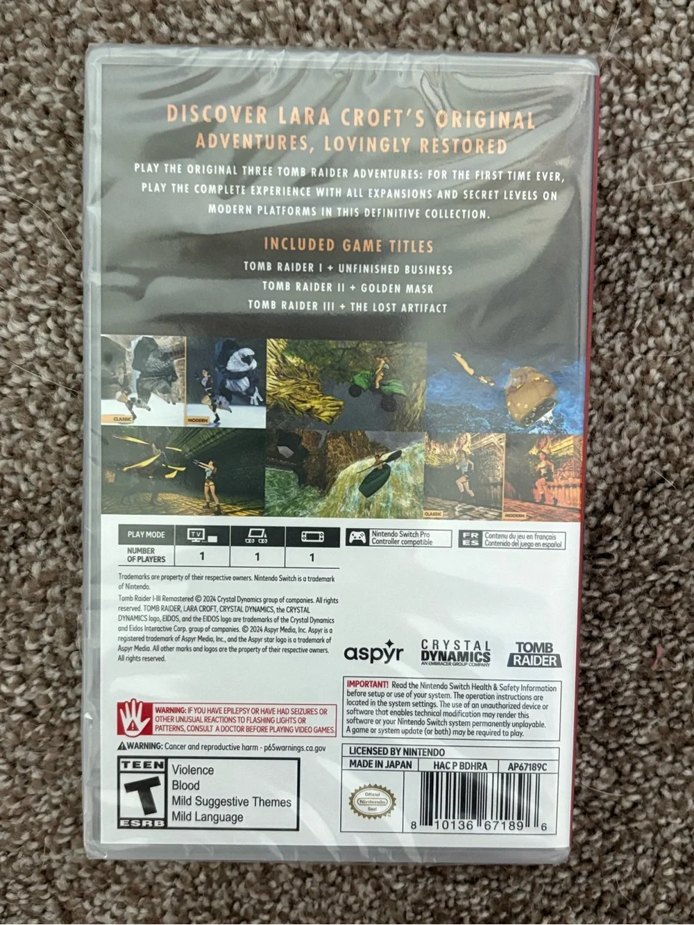 Tomb Raider I-II-III Remastered for Nintendo Switch